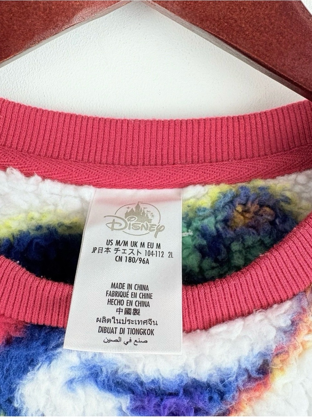 Disney Parks Minnie Mouse Sherpa Fleece Crew Neck Sweater Oversized Cozy Medium - Picture 2 of 6